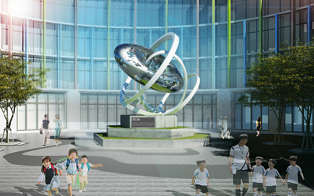 海宁市钱塘实验小学 - 景观雕塑